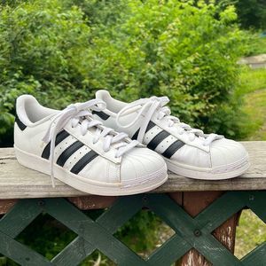 Adidas Originals SuperStar Sneakers Black/White Sz 5.5